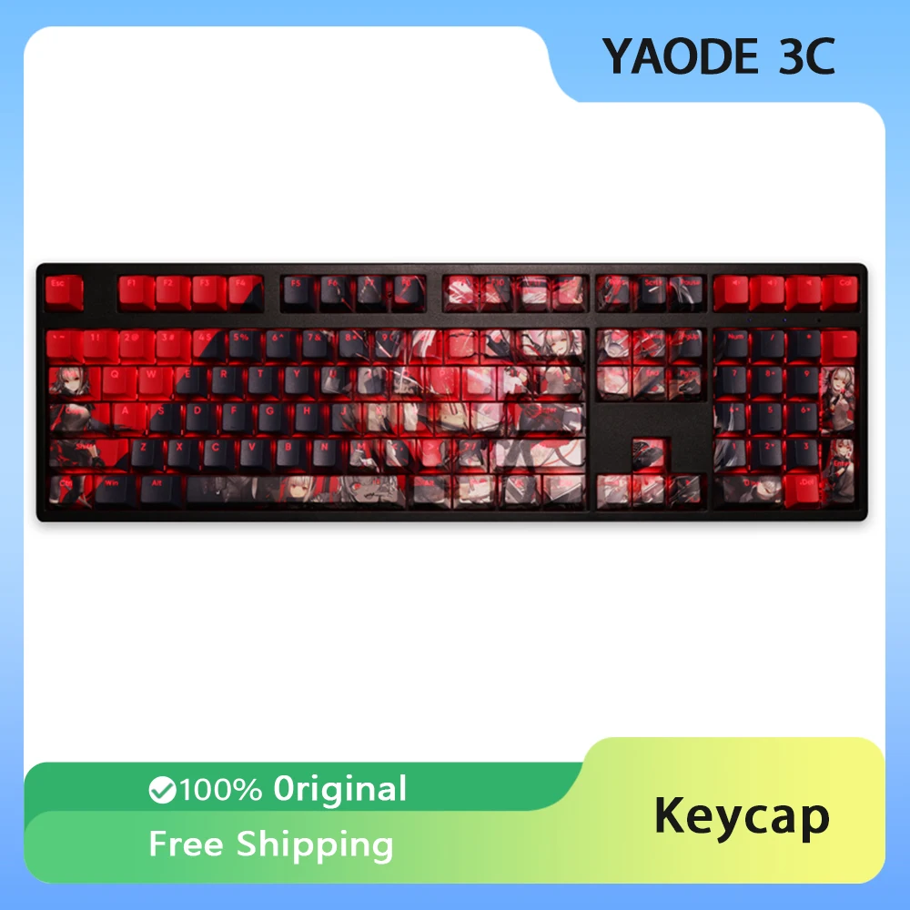 

Arknights W PBT Keycaps Five Sides of Thermal Sublimation 108 Keys/Set Games Anime Key Caps DIY Mechanical Keyboard Gamer Gift