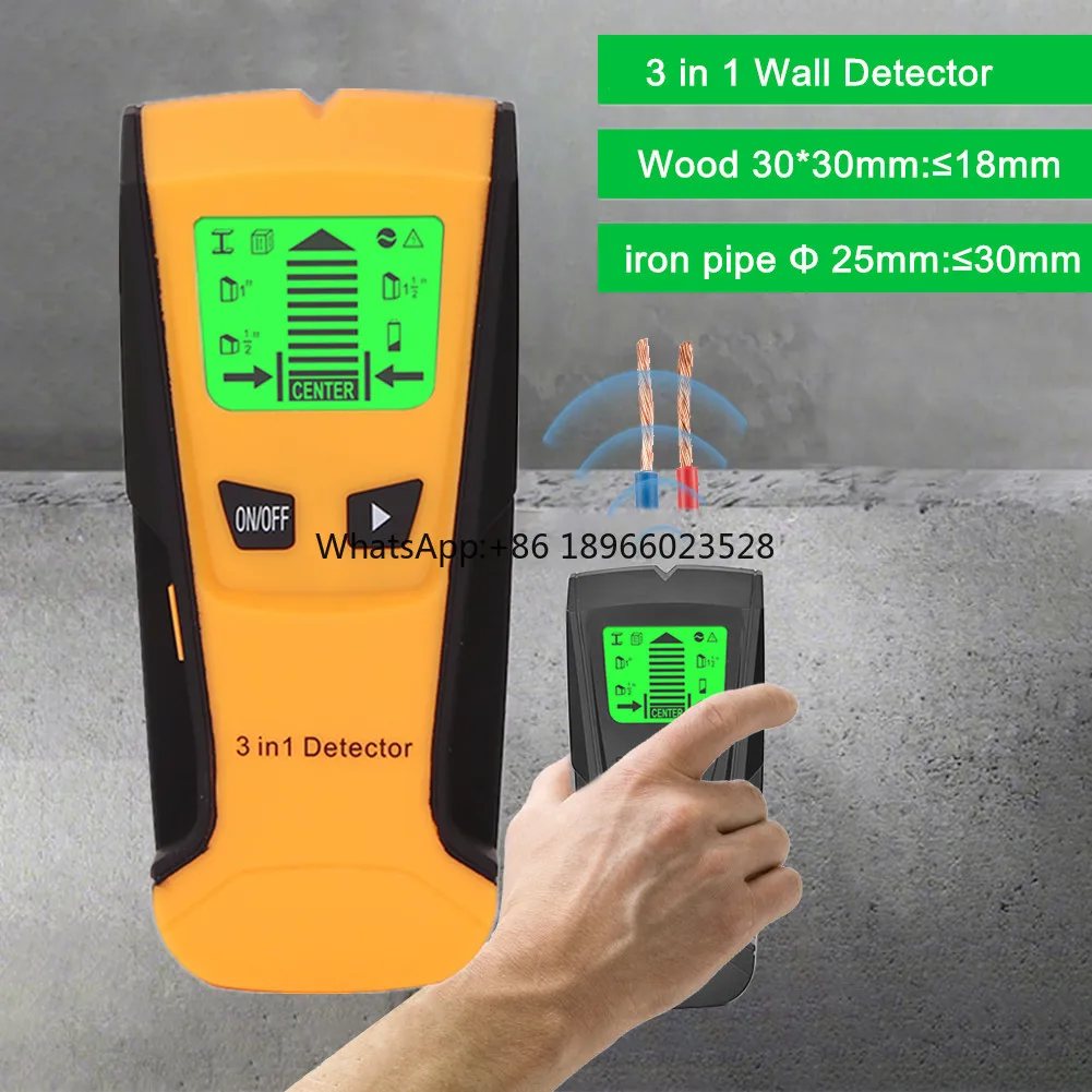 TH210 3 in 1 Wall Detector Multi-functional Stud Metal Detector Finder Scanner With LCD Display Detectable wood metal stem