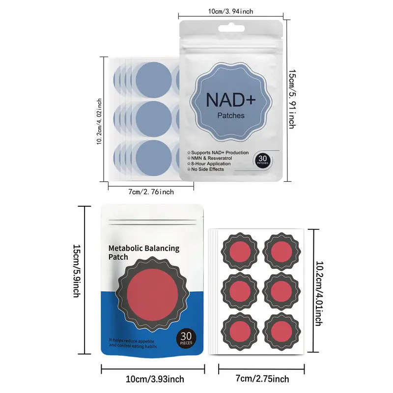NAD+ Supplement Skin Patches Metabolic Balancing Patches Help Reduce Appetite 2 Packs Total 60 Patches