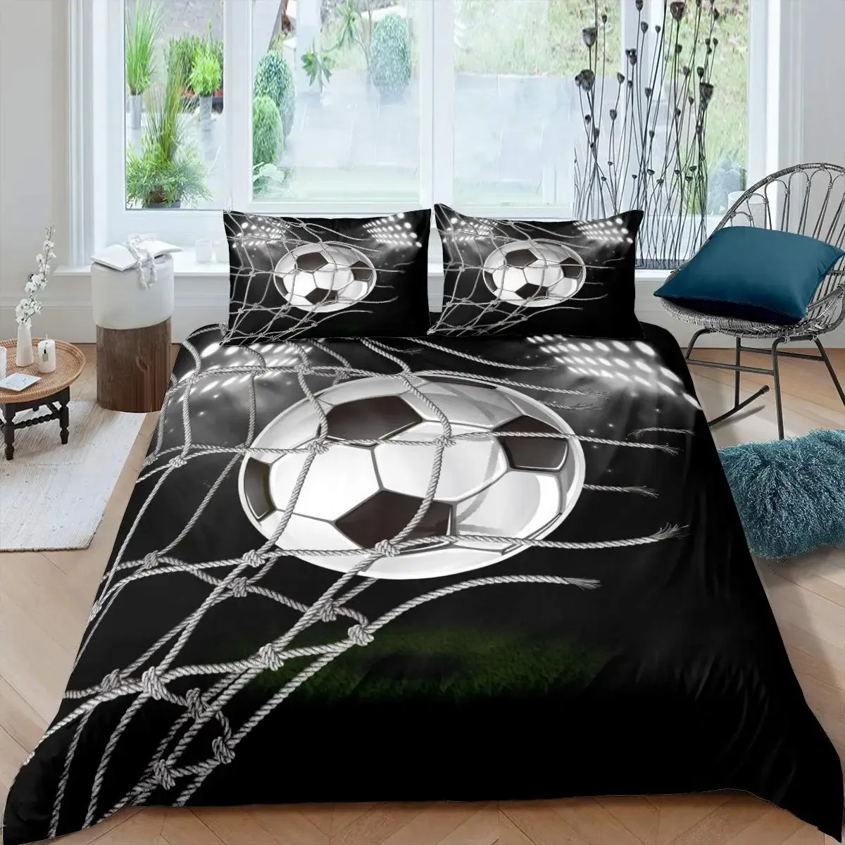 2026New Soccer Bedding Sets Comforter Quilt Bed Cover Football Sports Duvet Cover Pillow Case Kids Adult Size Home Textiles