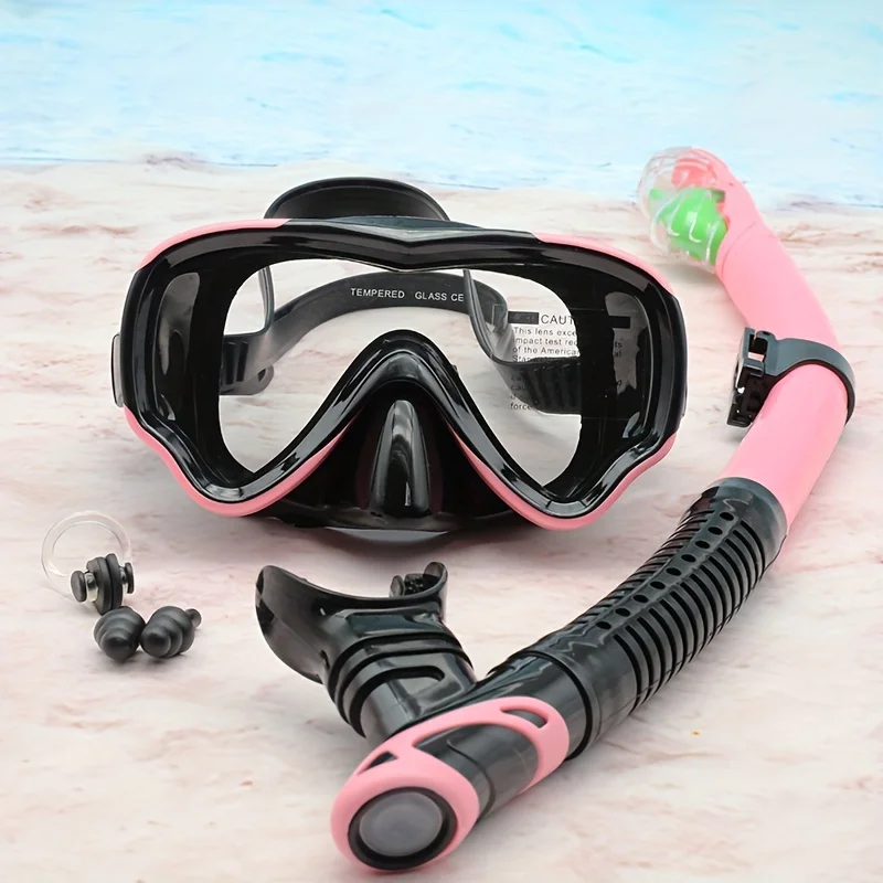 A diving dry breathing tube with splash guard and top valve, suitable for snorkeling, scuba diving, free diving, and swimming