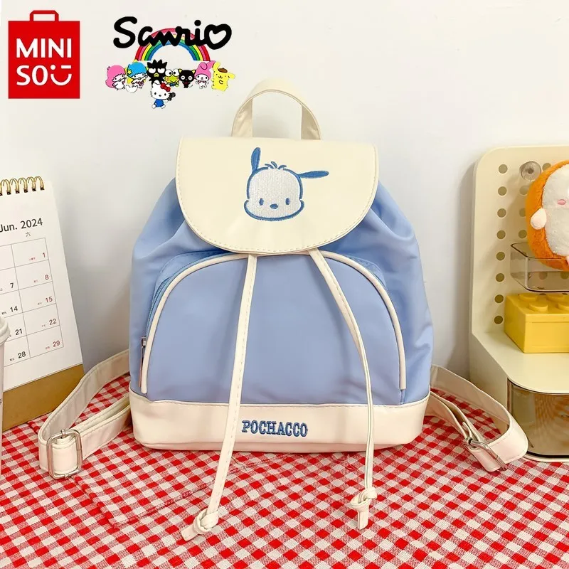 Новый рюкзак на шнурке для девочек Sanrio, Модный высококачественный Многофункциональный рюкзак, милый мультяшный Универсальный студенческий рюкзак