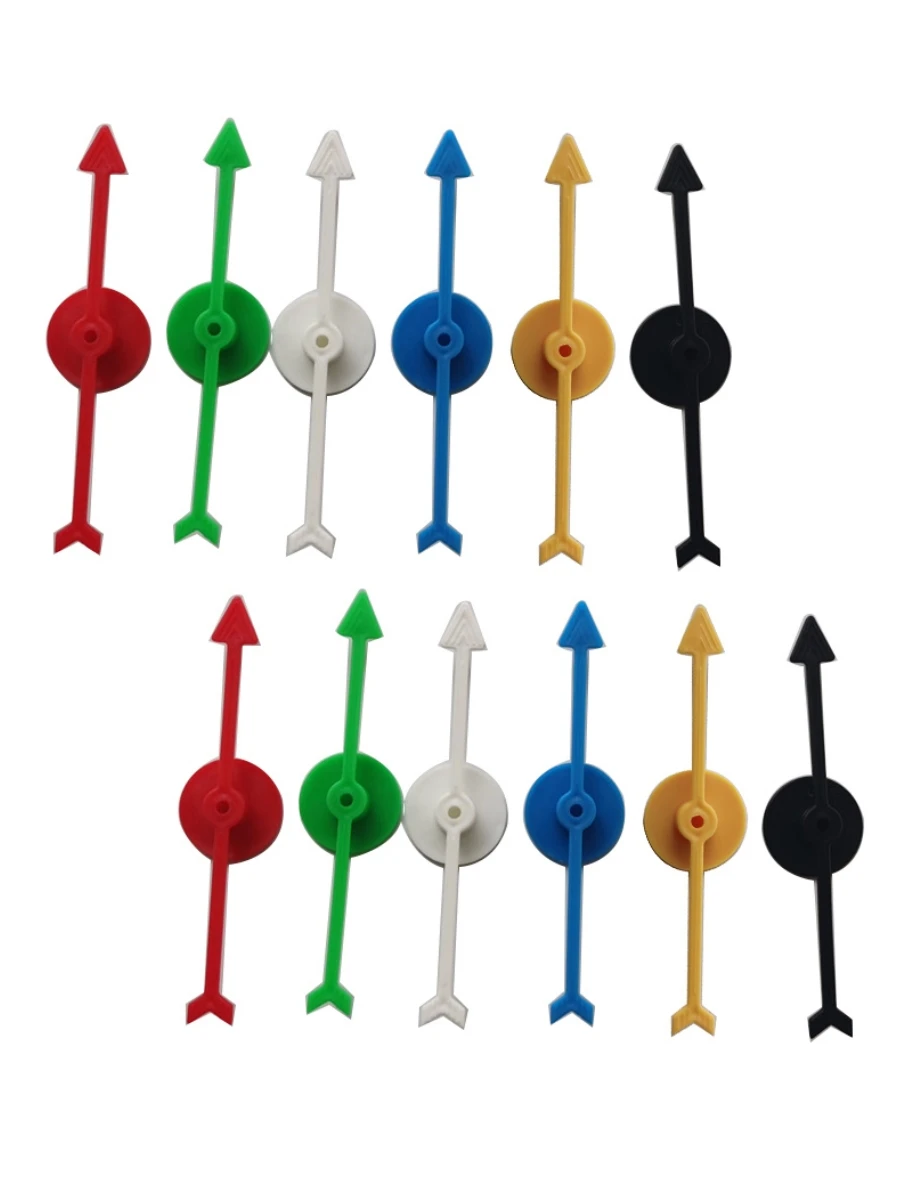 Lot de 6 flèches rotatives en plastique pour jeu de société, 10cm, accessoires pour enfants