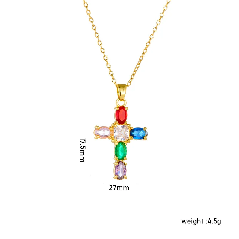 Vintage Fashion Cross Shape Pendant Necklace For Women Punk Simple Alloy Clavicle Chain Choker Personalized Trending Jewelry New