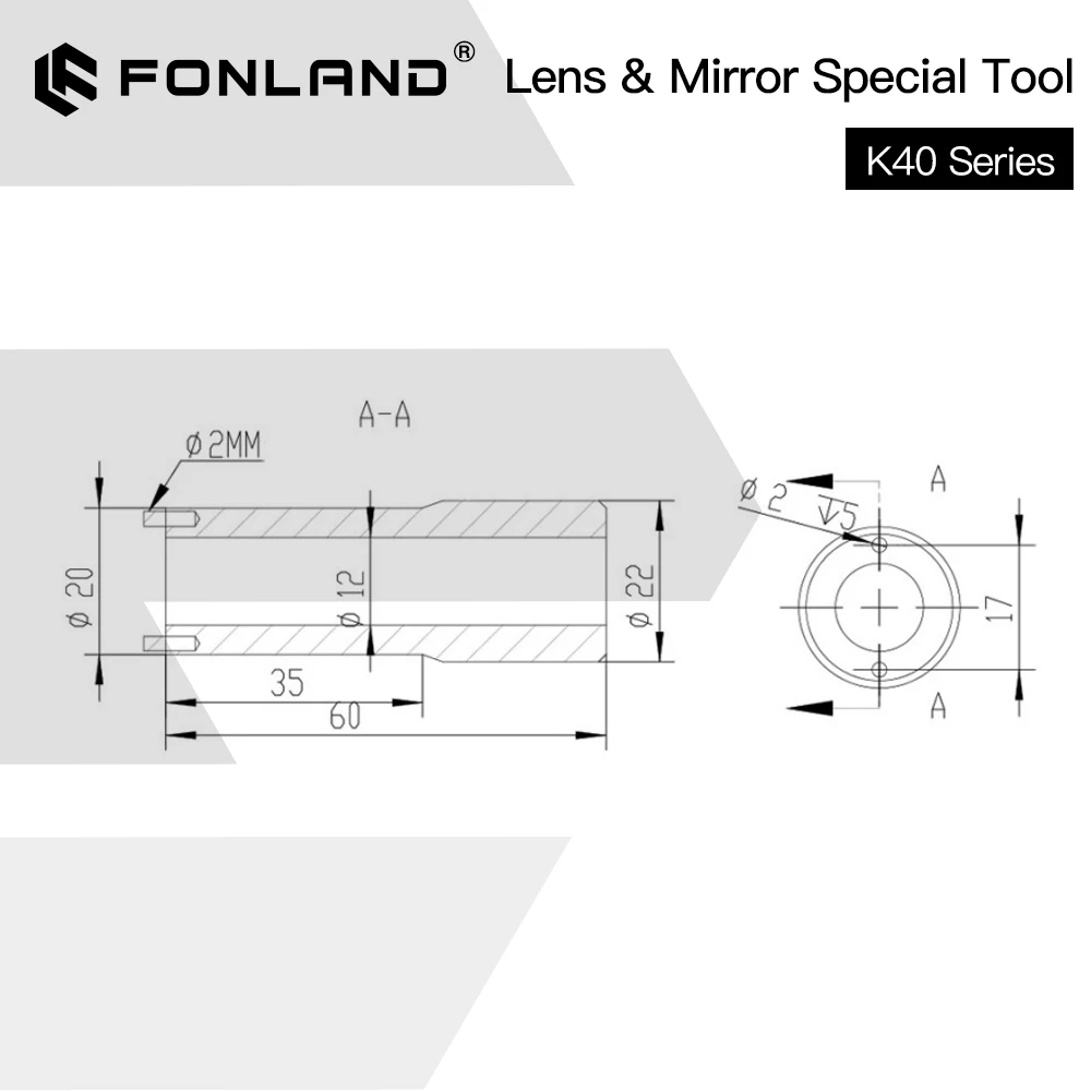 FONLAND Tool For Removing and Installing Lens Tube Lock Nut and Reflector Mirror Fixing For K40 series Laser Head