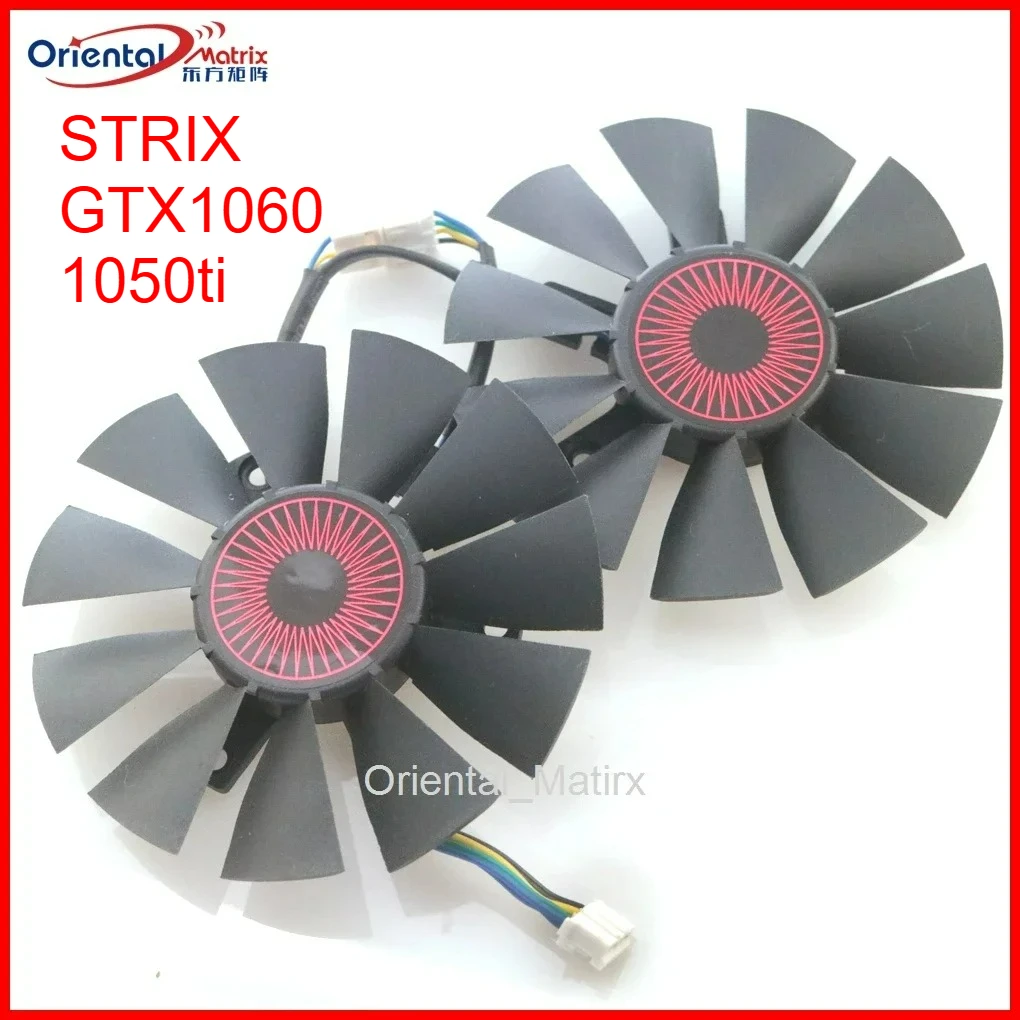 

FD7010H12S T128010SH 12 В 0,35 А 75 мм Вентилятор графического процессора для ASUS STRIX GTX1060 1050ti GTX1050 960 950 R9 370 RX560 Вентилятор охлаждения видеокарты