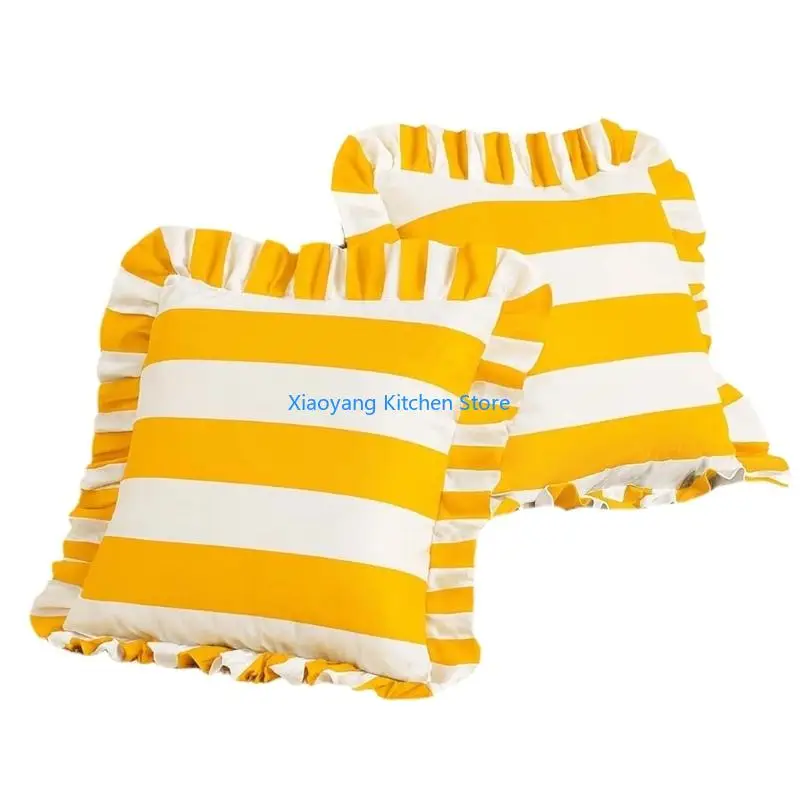 69HC 2PCS Outdoor Pillow Slipcovers Feature Invisible Zippers And Fade Proof Fabric