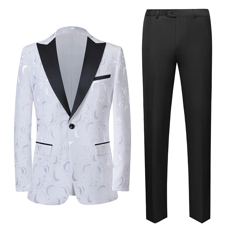 

523155 Men's suit Korean version casual stage performance two-piece set