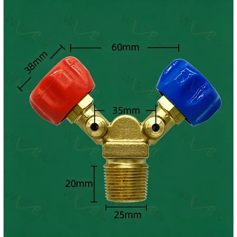 For Refrigerant Recovery Filling Machine Explosion Proof Hand Valve High Low Pressure Cylinder Control Valve Replacement Parts