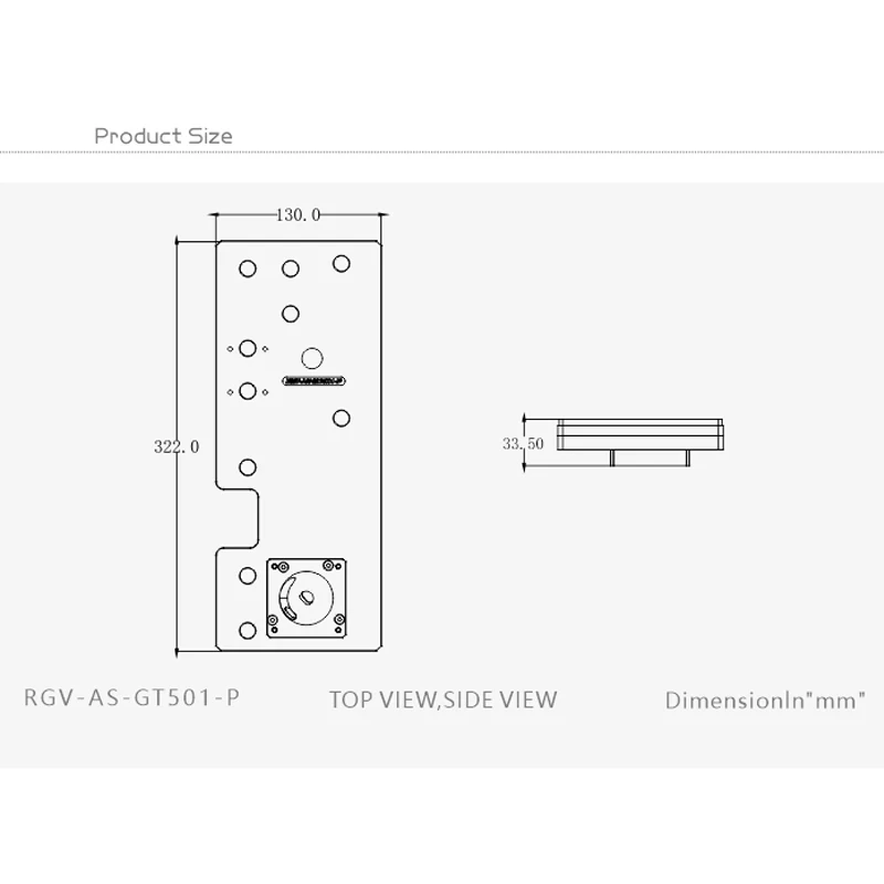 BYKSKI Acrylic Board for ASUS TUF GAMING GT501 Computer Case Support DDC Pump / High-transparency Acrylic RGV-AS-GT501-P