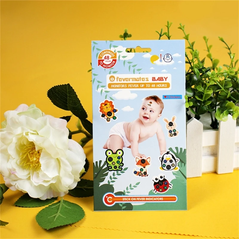 Autocollants fièvre frontale Y1UB, Patch fièvre température pour enfants, bébés adultes, fournitures maison