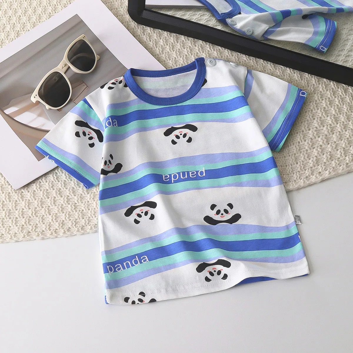 2024 Summer New Baby T-shirts Cotton Girls Top Tees Cartoon Boys Shirts Kids Clothing