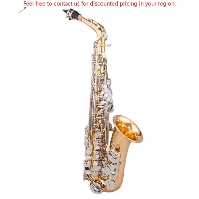 

Factory Direct Wholesale Alto Saxophone In Eb Tone Gold Lacquer Finish Woodwind Instrument With Brass Body