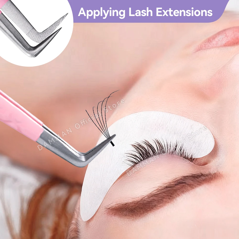 다만 섬유 팁 속눈썹 연장 핀셋 정밀 고품질 속눈썹 연장 핀셋 미끄럼 방지 속눈썹 핀셋 메이크업 도구