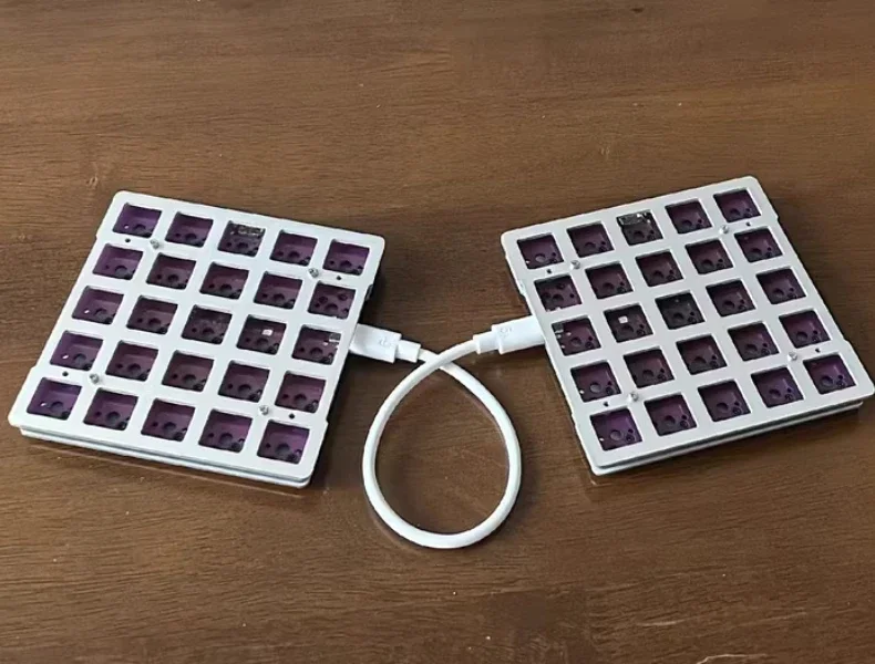 

X6 Mini Split Keyboard Custom Wired Single Mode Hotswap Square Keyboard 25keys MX Switch Mechanical Keyboard Kit Teclado Gamer