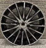 15 Inch OEM Sport Alloy Wheels Blade Radiating Multi Spoke Silver Black For 4x100 Compact Hatchback Car Rims
