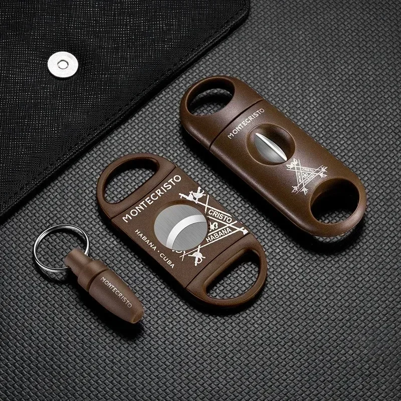 Portable Cigar Accessories Set, Puncher, Cutter, Ashtray, Single-Slot, Perfect for Traveling and Home Use