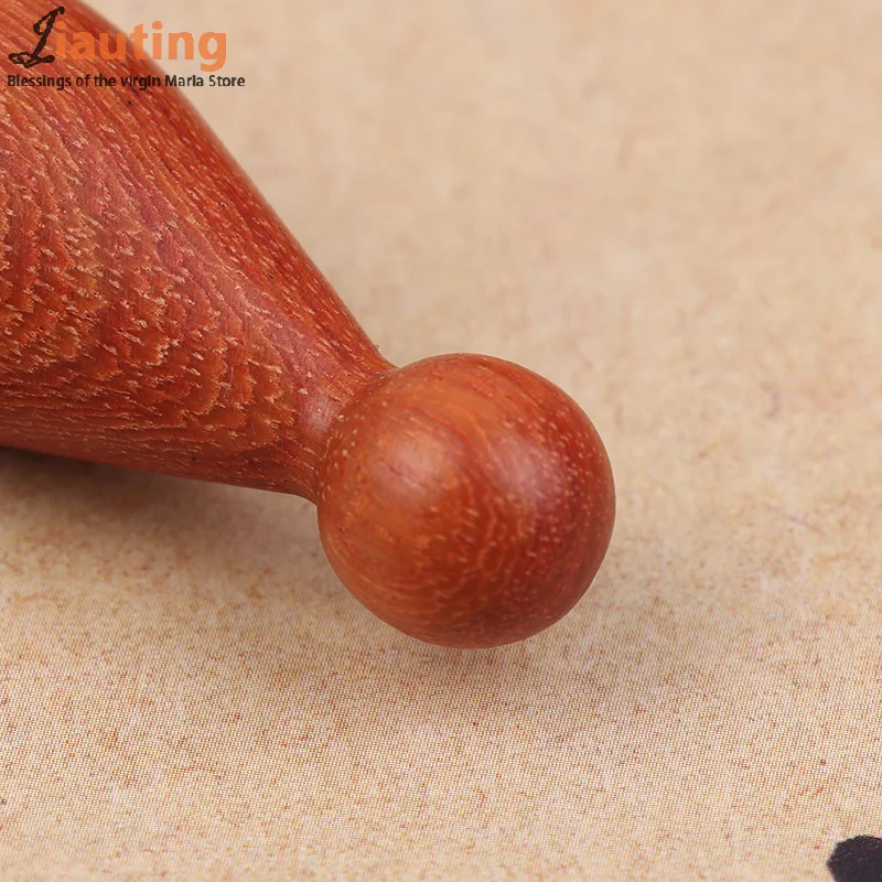 

Handheld Lotus Seedpod Beauty Professional Brass & Rosewood Facial Gua Sha Tool Eye Relaxation Spot Meridians Acupoint Massage