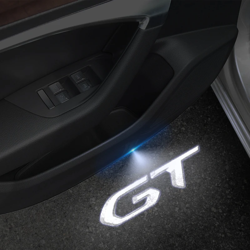 GT Logo Wireless Courtesy Car Door Projector LED Welcome Lights For Peugeot 208 206 307 308 3008 207 508 2008 5008 107 Decor