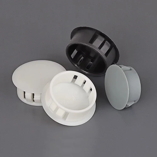 Tapón de nailon para puerta antirrobo, tapa decorativa con orificio de plástico, cabezal de enchufe HP a presión, tapón con orificio redondo, cubierta a presión para caja de mesa