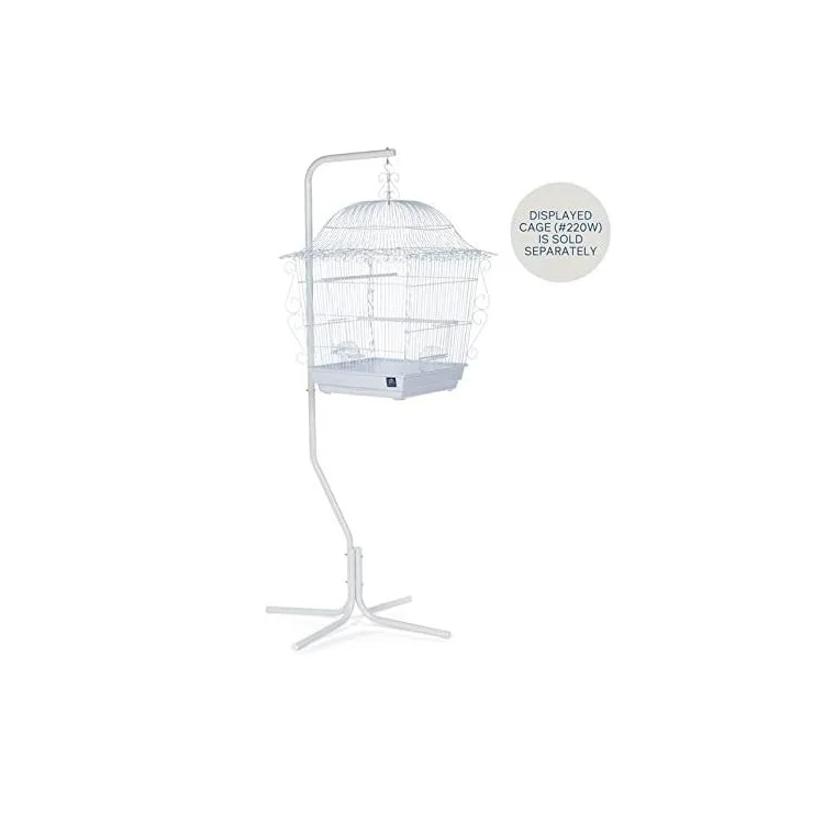 Hanging Pet Rack Large Parrot White Product Tubular Steel Feeder Birdcage