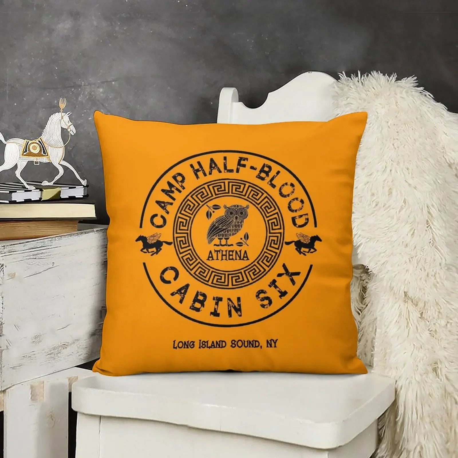 

Cabin Six - Athena - Percy Jackson - Camp Half-Blood Throw Pillow Christmas Throw Pillows Covers Sofas Covers pillow