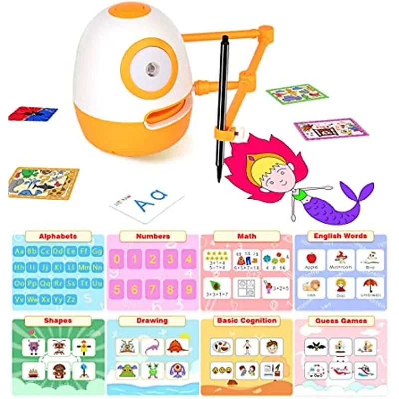 WEDRAW Preschool Learning Educational Interactive Talking Robot-Sight Words Math Drawing Kindergarten Learning Activities Games