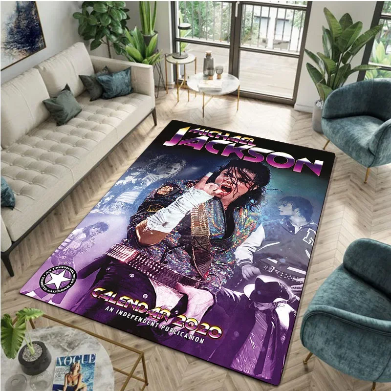 Music talent Michael Jackson Living Room Soft bath mat Room decoration carpet Bedroom doormat Fan DIY picture gift blanket