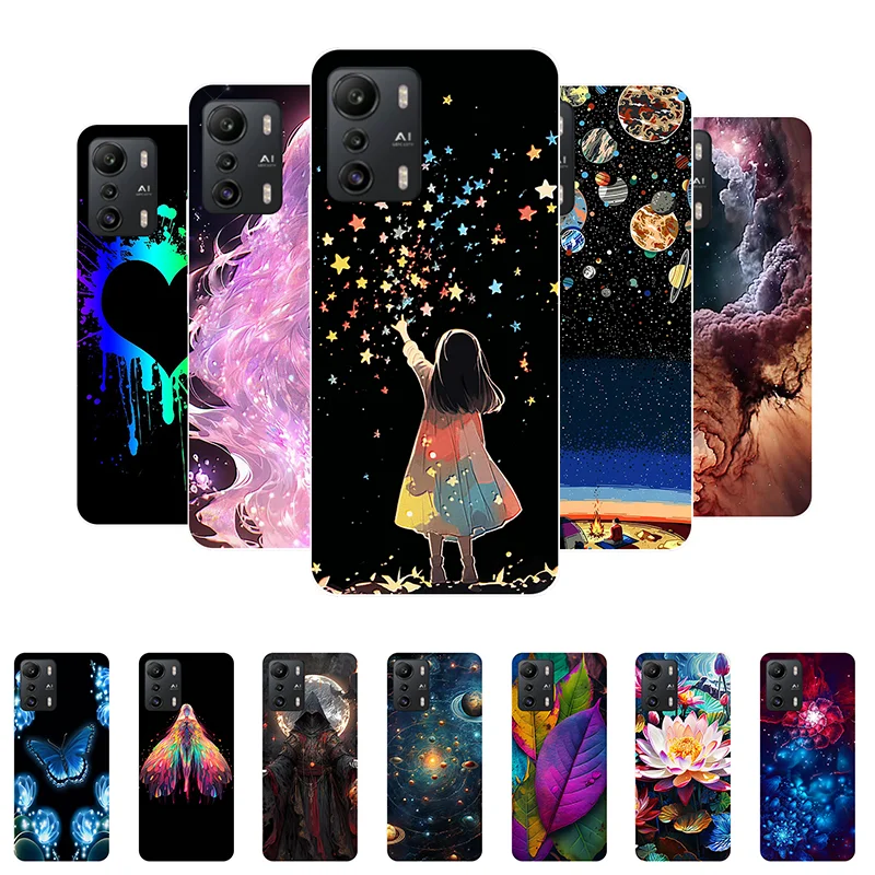 Case For Infinix Zero 5G Cover Zero 5G 2022 Case Silicone Fashion Girl Flower Back Cover for Infinix Zero 5G X6815 Phone Case