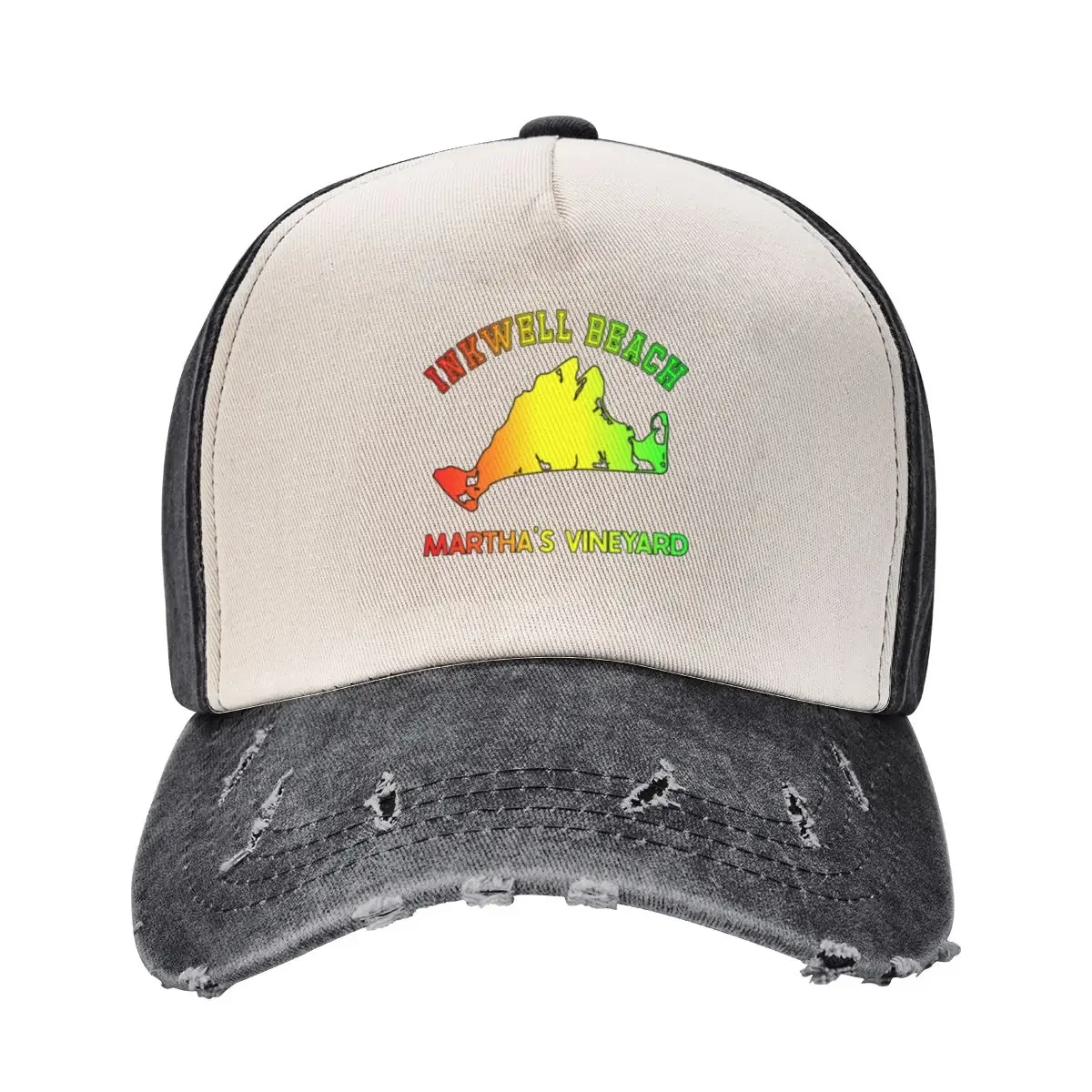 Inkwell Beach, Oak Bluffs, Martha's Vineyard, MA, Vintage Baseball Cap Hat Baseball Cap Sports Cap cute Mens Caps Women's