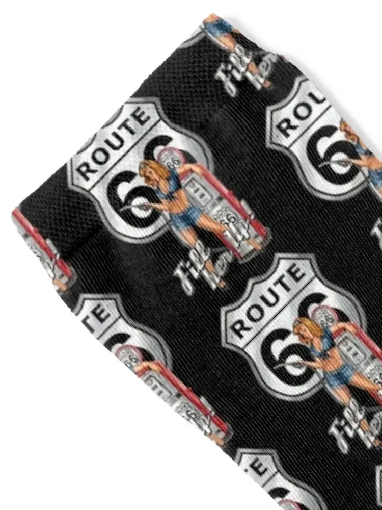 Route 66 gas station Pin Up - Fill her up Classic Socks short crazy Socks Men Women's