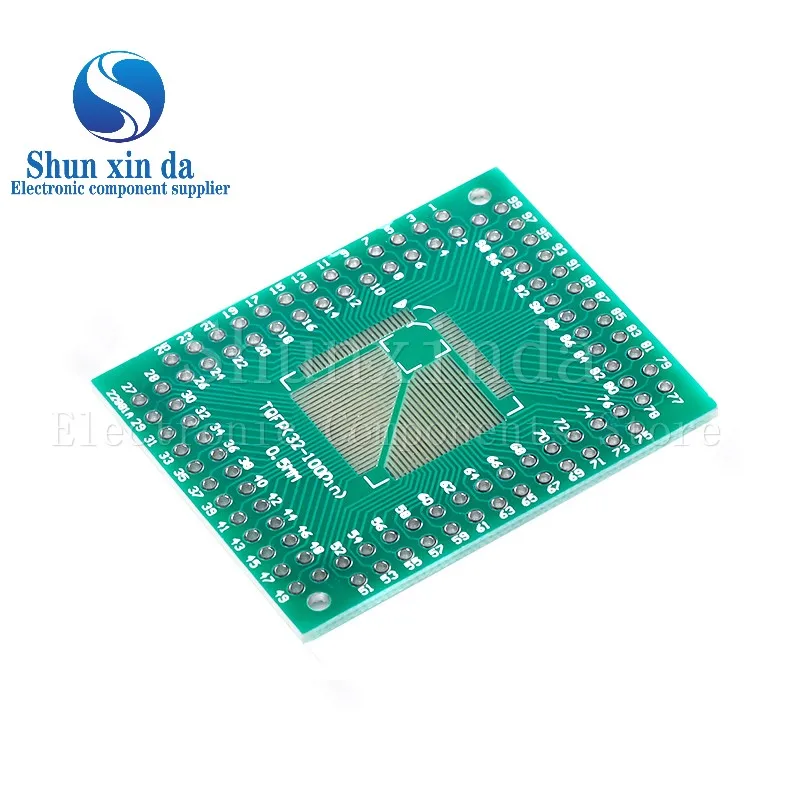 10 قطعة FQFP TQFP LQFP 32 44 80 100 64 إلى DIP نقل مجلس DIP لوحة إبرية الملعب IC لوحة محول لوحة تحويل #1