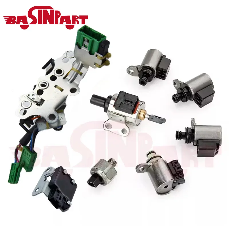 Kit de solenoides de transmisión CVT JF011E RE0F10A con interruptores duales y motor paso a paso para Nissan, Dodge, Jeep Patriot, Mitsubishi Lancer, Renault