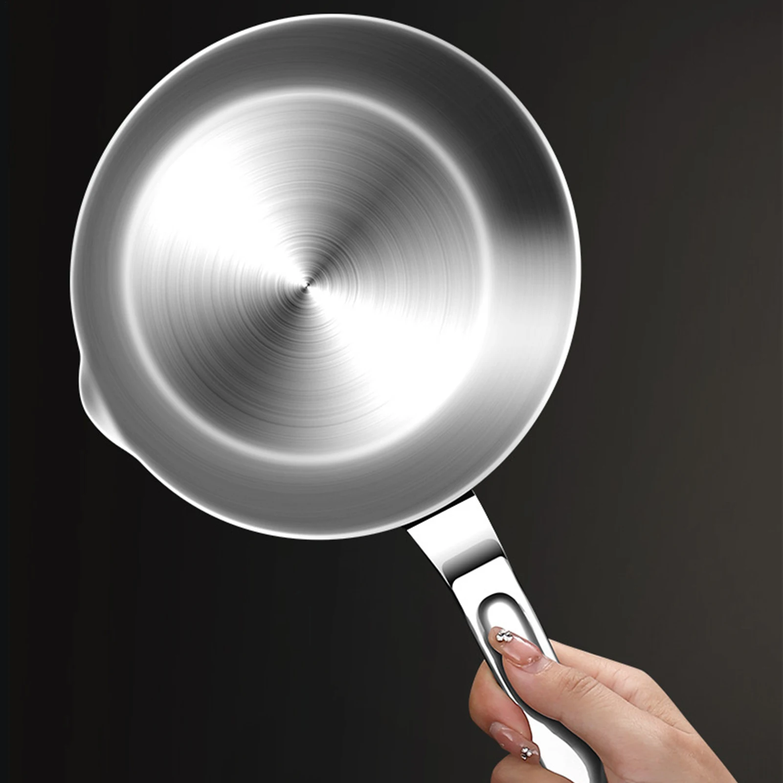 

Small Frying Pan Kitchen Cookware Stainless Steel Skillet Omelette Pan For Apartment Dormitory Restaurant Farmhouse Camping