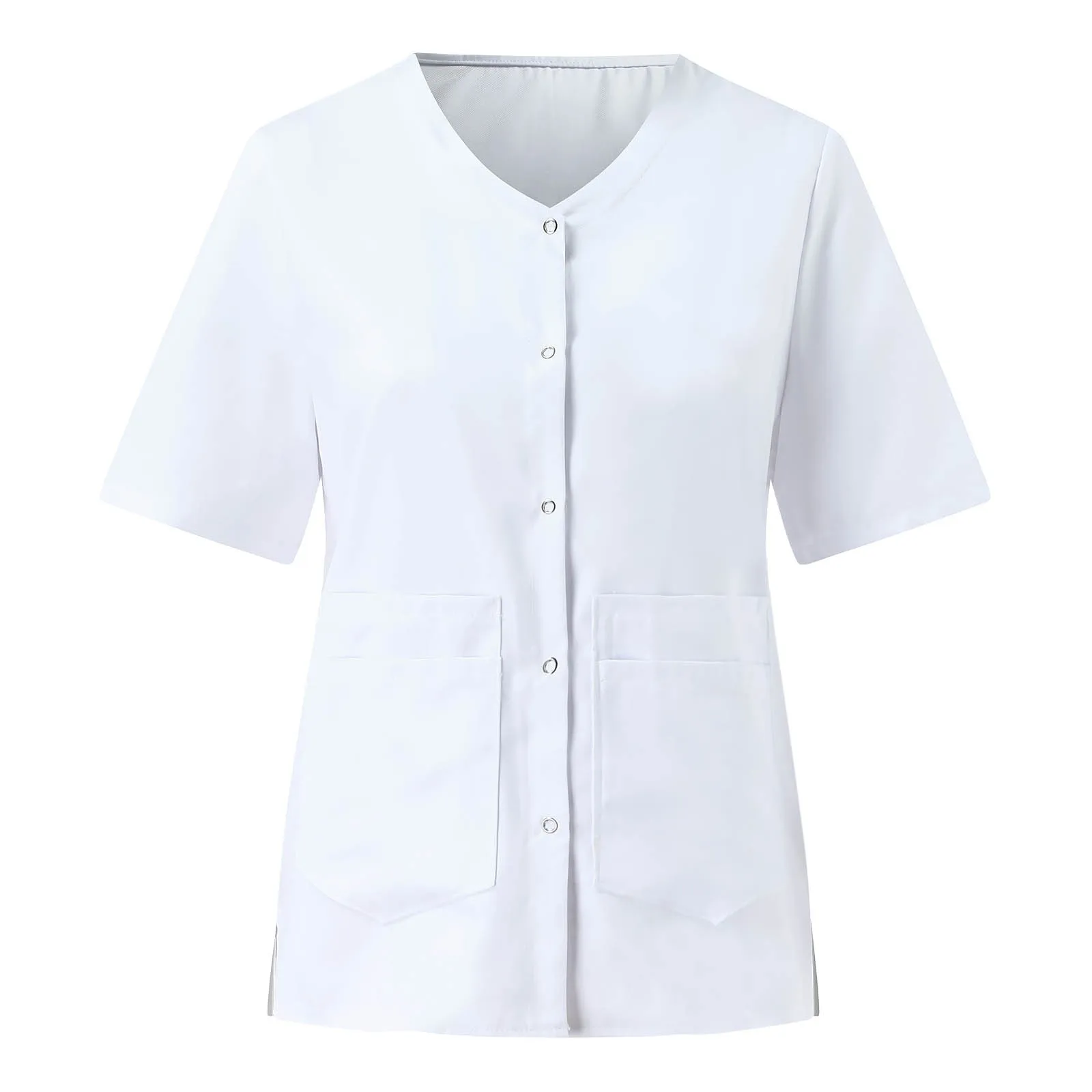 New Medical Surgical Uniforms Solid Beauty Salon Pharmacy Hospital Scrubs Tops Dentistry Pet Doctor Overalls White Nurse Uniform