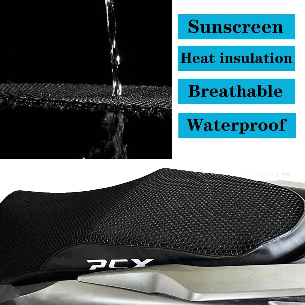 For HONDA PCX150 pcx 150 pcx150 Motorcycle 3D Mesh Sun-proof Breathable Seat Cushion Cover Heat Cover Pad