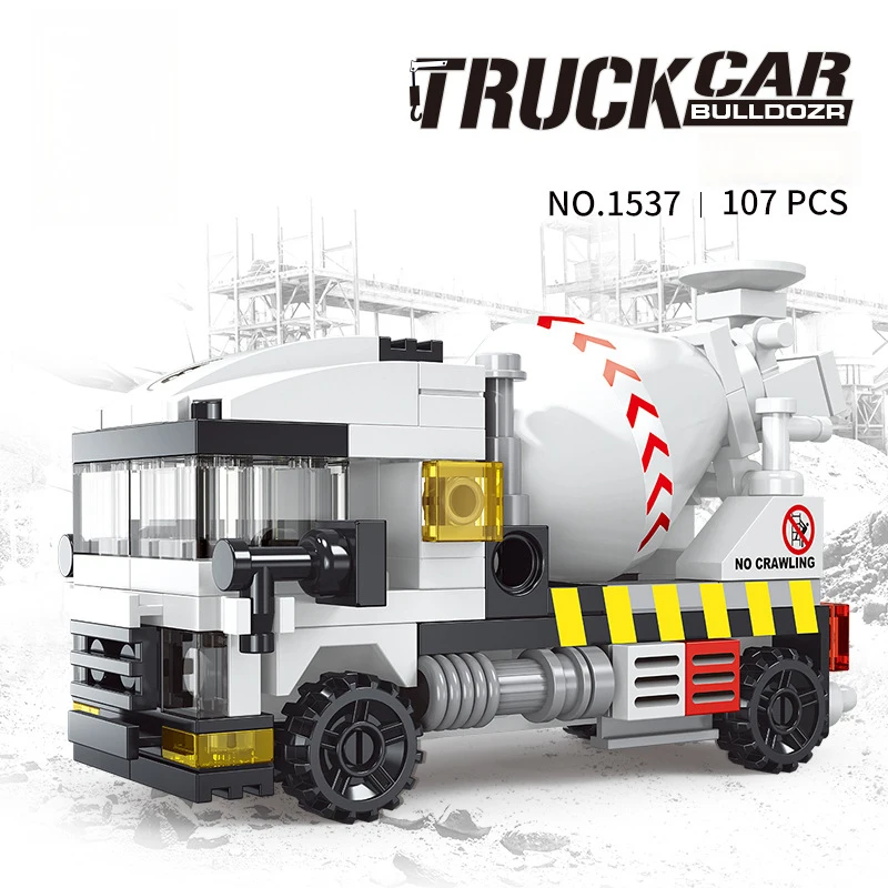 

Строительные блоки «Городская техника: Бетономешалка» с мелкими деталями, детские сборные игрушки