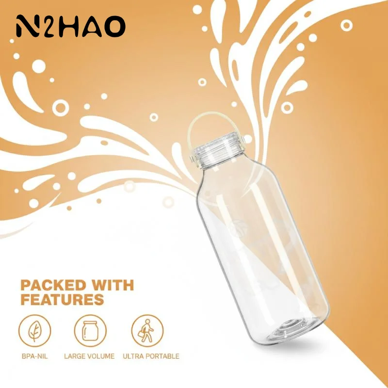 Cute Leakproof Water Bottle 1000ml Large Capacity Food Grade Plastic Portable Cup for Work Travel Outdoor Sports