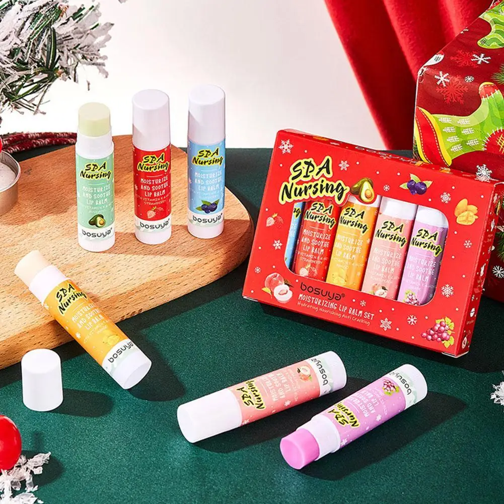 1/6pcs Lip Balm Lipsticks Makeups Beauty Moisturizing Balm Lips Deeply Hydrating Lip Moisturizer Christmas Gift Box