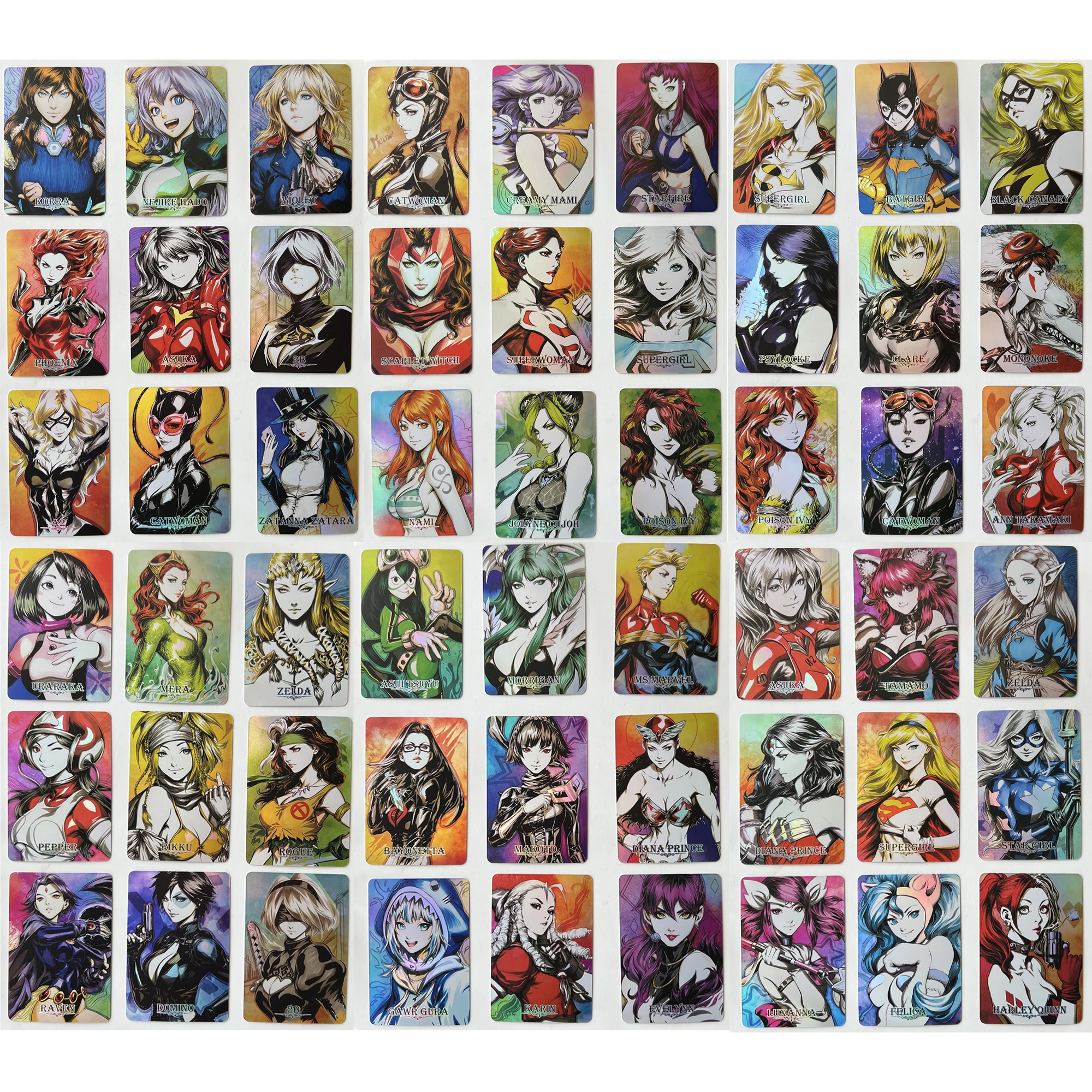 

54 шт./набор, карточки для девочек из аниме «Nami YoRHa»