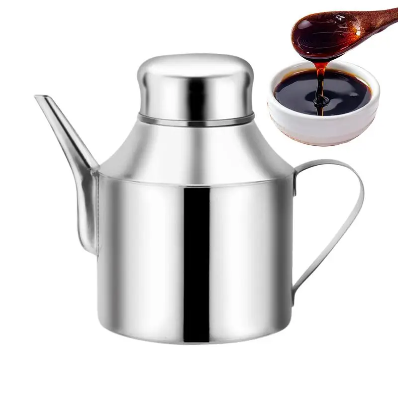 

Multifunctional Grease Keeper Stainless Steel Pot Oil Tank 1000ml Frying Oil Container Oil Separator Bottle For Soy Sauce Honey