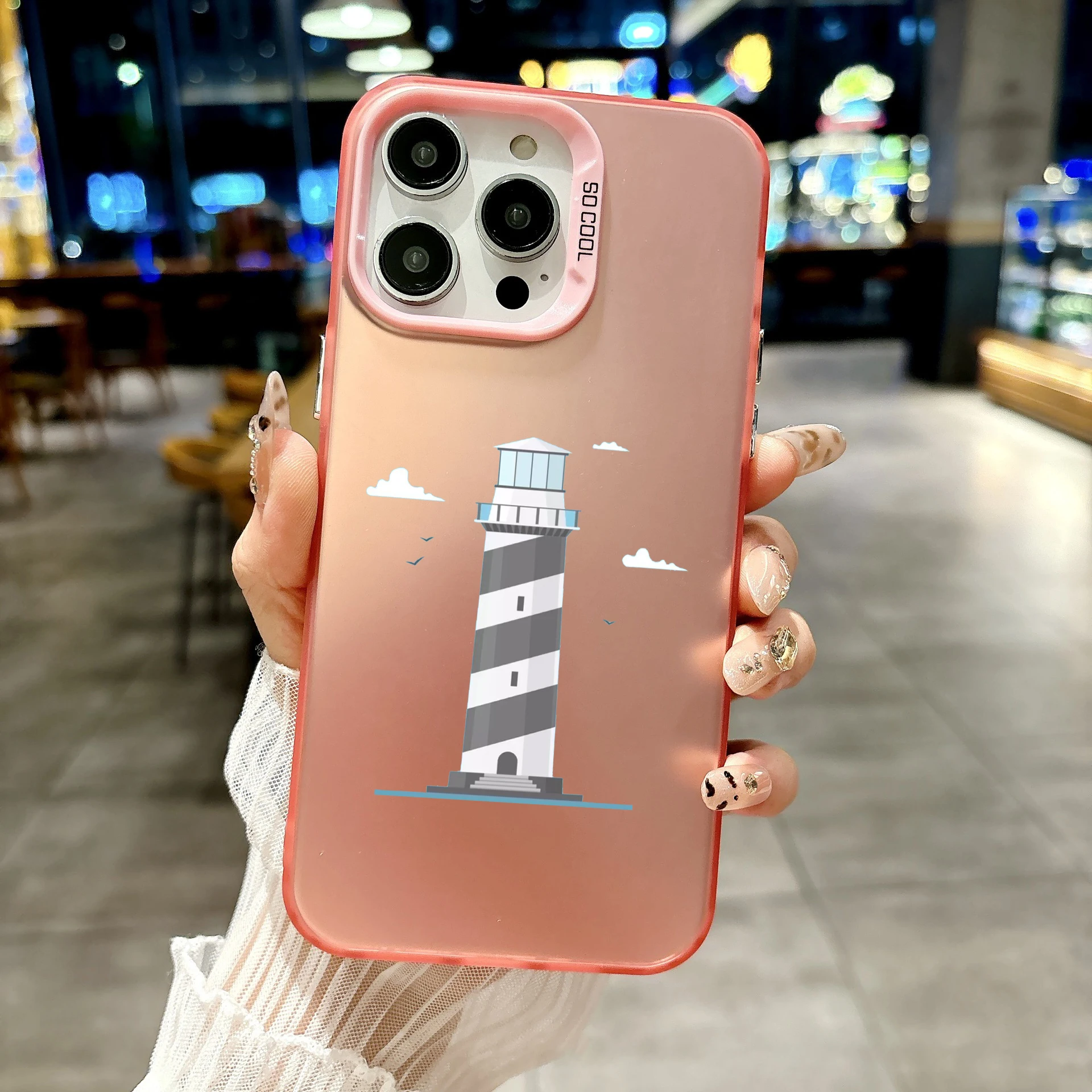 Funda Protectora Rígida con Borde Suave y Colorido para iPhone 17 16 15 14 13 12 11 Pro Max 17Air 8 7 Plus, Fundas Protectoras Tipo Watchtower