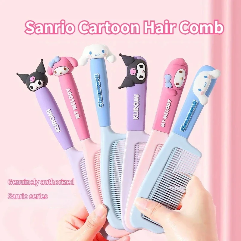 

Sanrio Hello Kitty Antistatic Comb Y2K Comb Cinnamoroll Kawaii Kuromi Student Cute Cartoon Long Hair Beautiful Hair Toys Girls