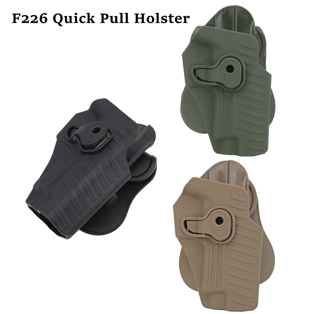 Tactical Quick-Pull Waist Gun Holster for S P220 P225 P226 P228 P229 360 Degree Rotation Pistol Belt Holster