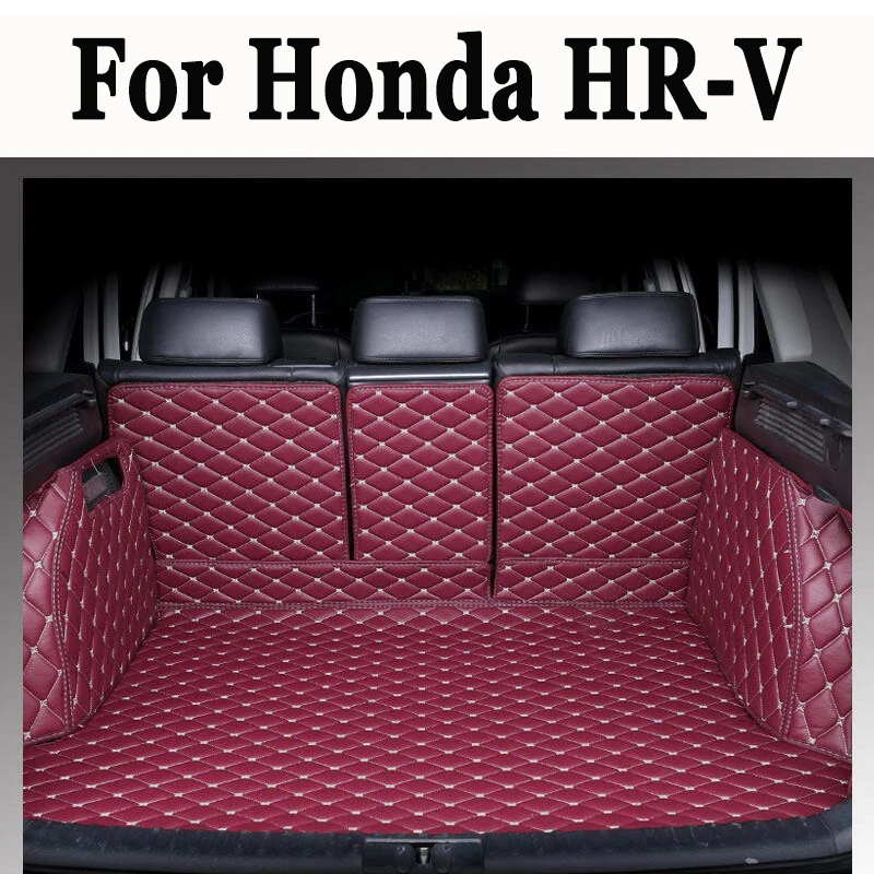 Car Trunk Mats For Honda HR-V Vezel RU 2022 2023 2024 5seat Leather Mat Car Trunk Storage Pads Maletero Car Accessorie Interior