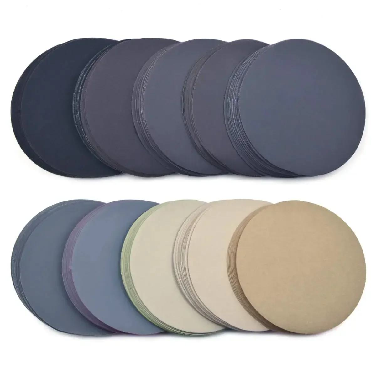5Inch Sanding Discs 125mm Waterproof Sandpaper Hook & Loop Sand Paper 320-10000 Grit Assorted for Wet/Dry Polishing 50pcs