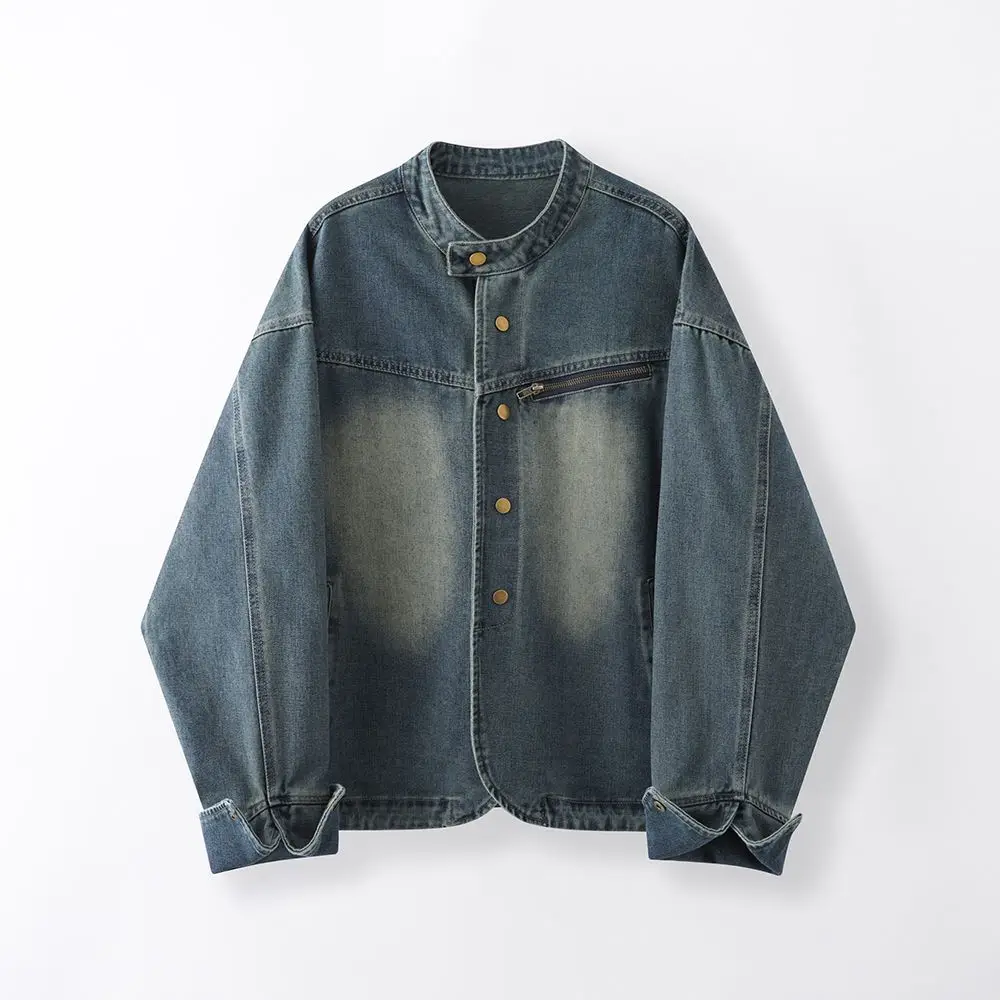 

Vintage Washed Denim Jacket Women Spring Autumn Trendy New Style Loose Jacket Top