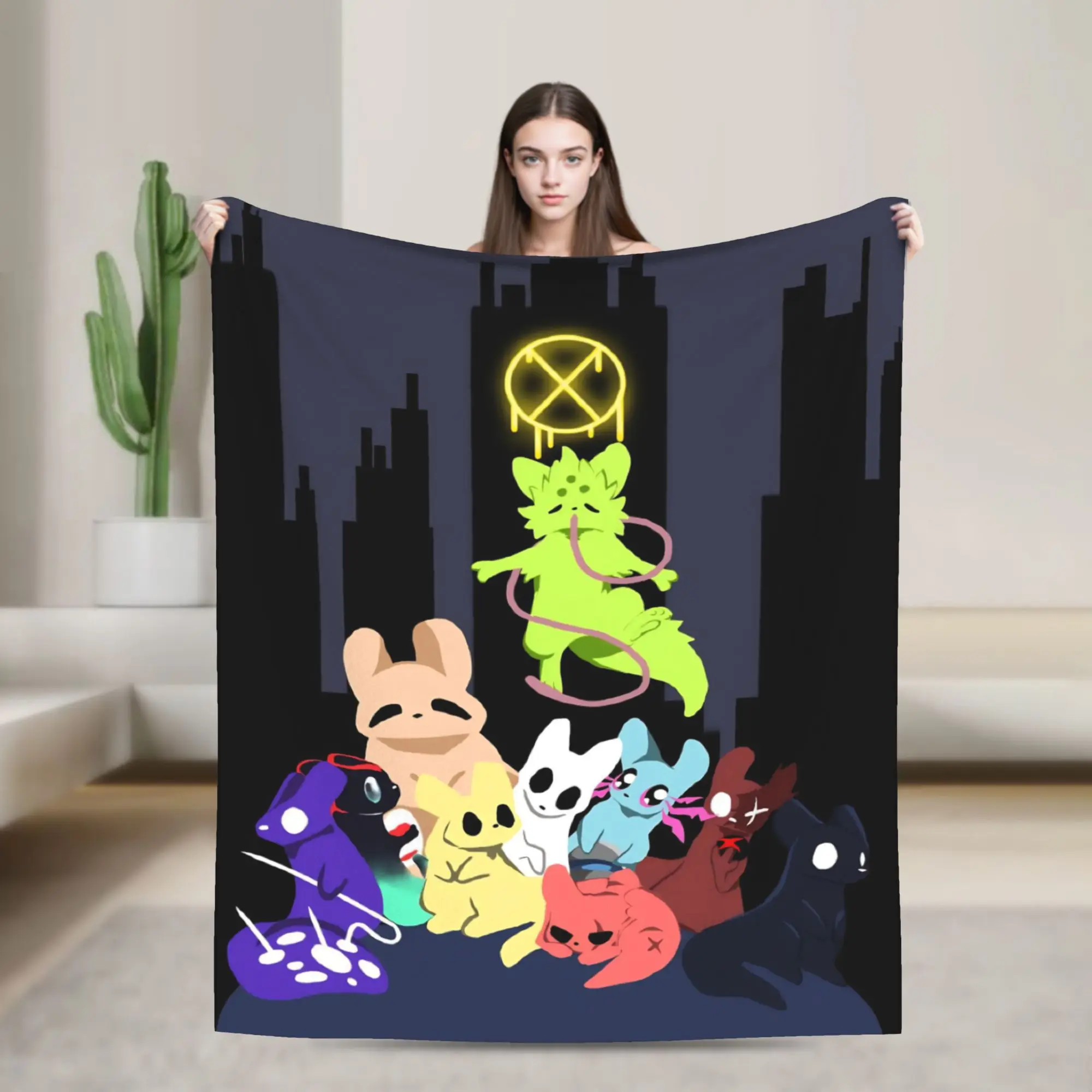 Rain World Slugcat Indie Game Gaming Blanket Ultra-Soft Flannel Healing Gift  Throw Blanket Bedspreads