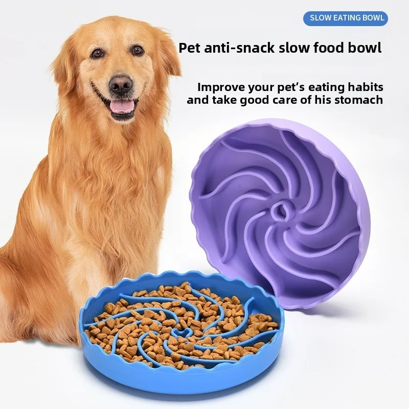 Cuenco de Alimentación Lenta para Perros de Silicona de Grado Alimenticio con Ventosa, Antideslizante y Antichoque, para Lamer