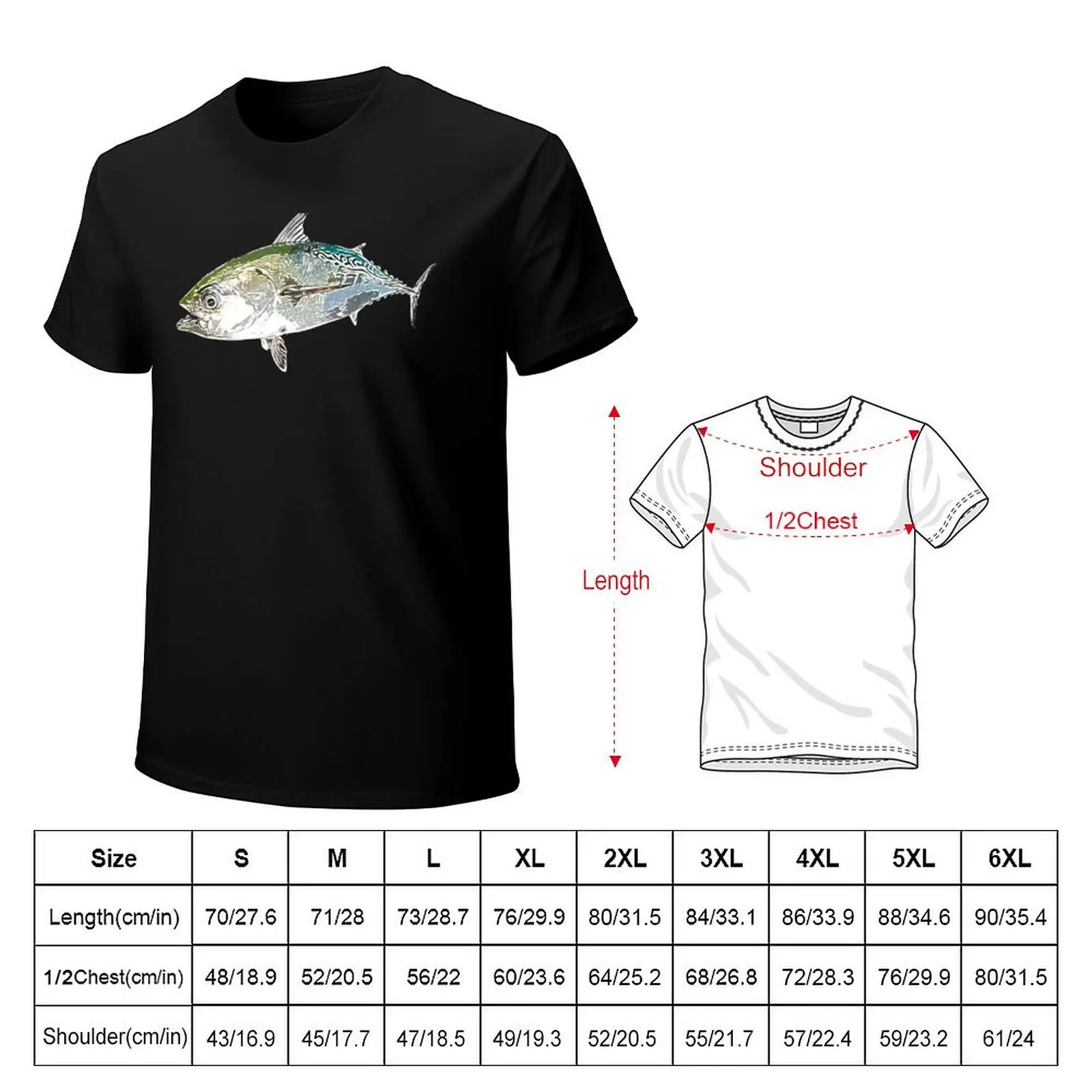False Albacore White Alternate Print T-Shirt funny t shirts cotton T-Shirt